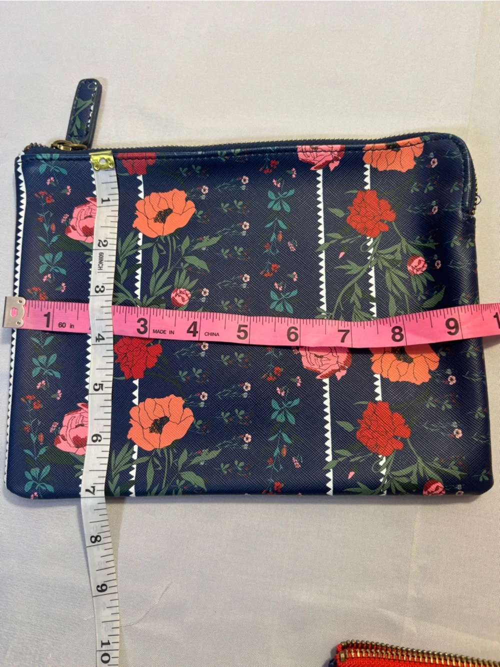 Anthropologie 3 Piece Preppy Cosmetic Bag Set New